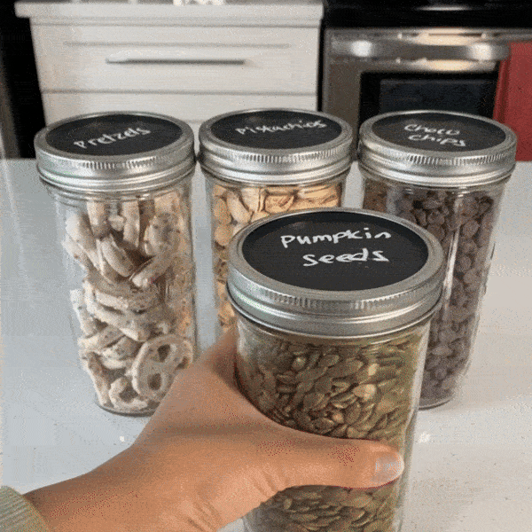 Chalkboard Top Mason Jar Lids (Wide - 12 set)